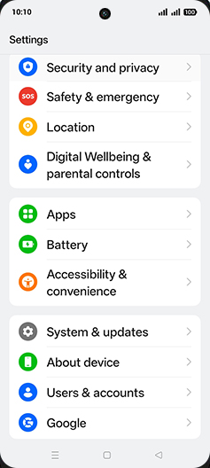 Step 3: Tap on System & updates.