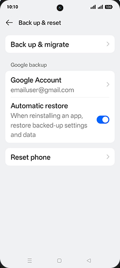 Step 5: Tap on Reset phone.