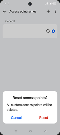 Step 8: Tap on Reset.