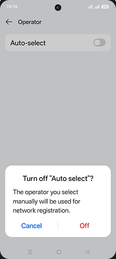 Step 7: Tap on Off.