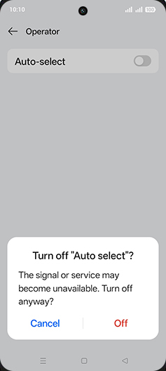 Step 8: Tap on Off.