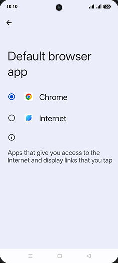 Step 6: Tap on desired Browser App.