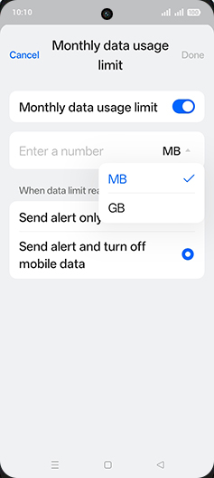 Step 17: Tap on desired Option.