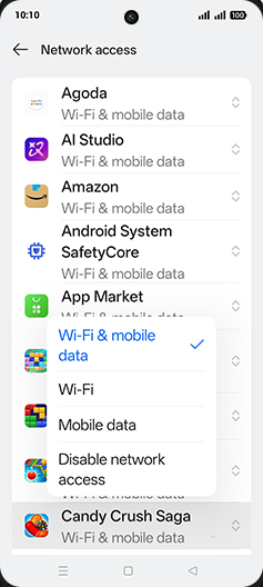 Step 7: Tap on desired option.