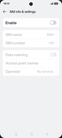 Step 5: Tap on Enable to turn ON.