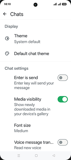 Step 6: Tap on Enter is send to turn ON.