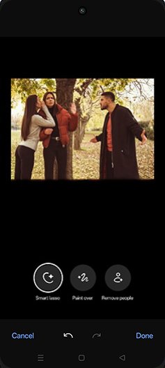 Step 9: Tap on Smart lasso and select an object.