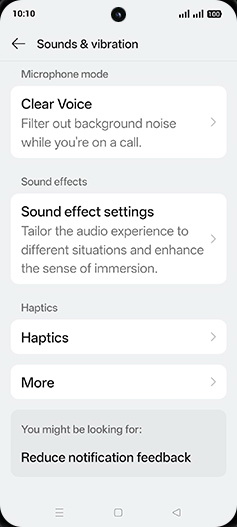Step 4: Tap on Clear Voice.