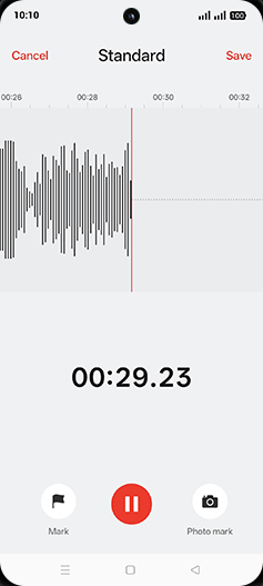 Step 4: Recording started and tap on Save.