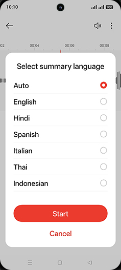 Step 8: Select desired language.