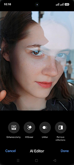 Step 8: Tap on Remove reflections.