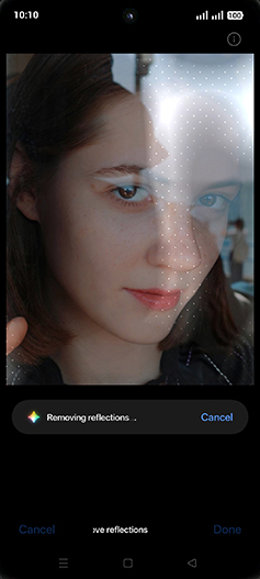 Step 11: Removing glare.
