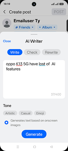 Step 7: Tap on Generate.