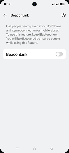 Step 5: Tap on BeaconLink to turn ON.