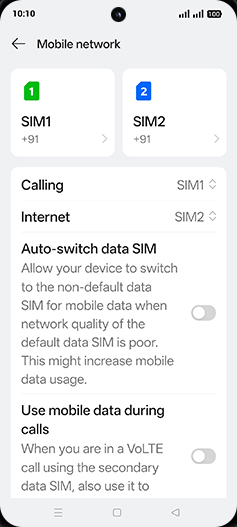 Step 4: Tap on Internet.