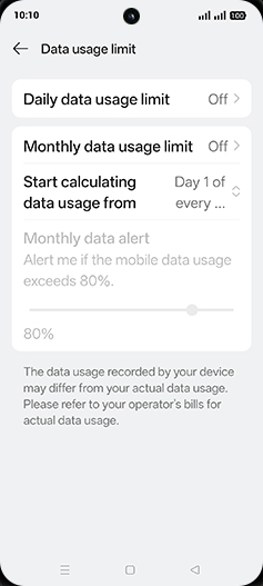 Step 8: Tap on Daily data usage limit.
