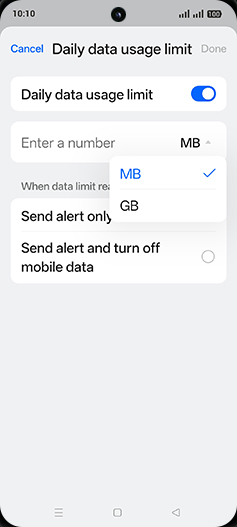 Step 11: Tap on desired Option.