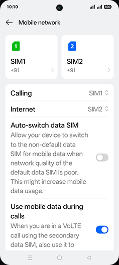 Step 4: Tap on Internet.