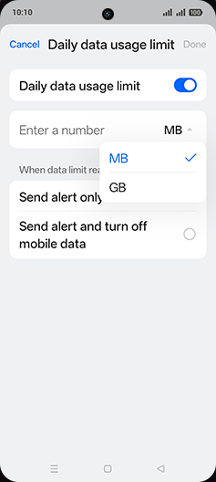 Step 11: Tap on desired Option.