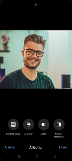 Step 8: Tap on Enhance clarity.