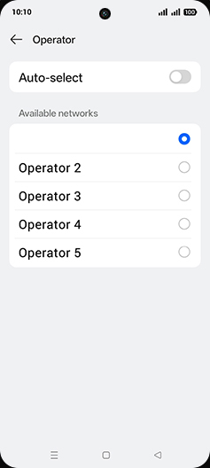 Step 9: Tap on Operator.