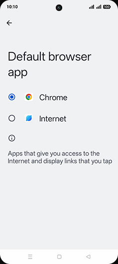 Step 6: Tap on desired Browser App.