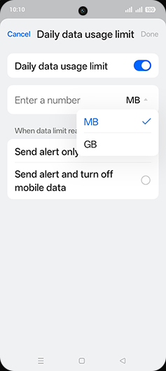 Step 11: Tap on desired Option.