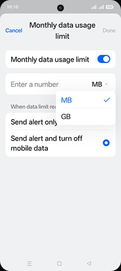 Step 17: Tap on desired Option.