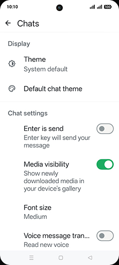 Step 6: Tap on Enter is send to turn ON.