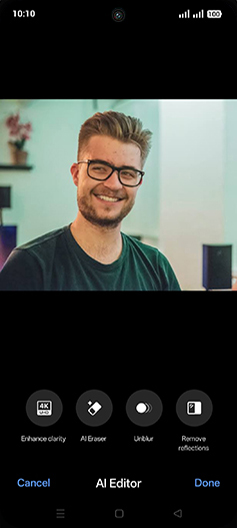 Step 8: Tap on Enhance clarity.