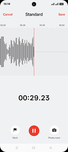 Step 4: Recording started and tap on Save.