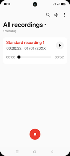 Step 6: Tap on Recording.