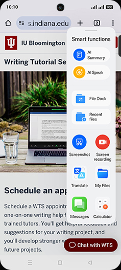 Step 5: Tap on AI Speak.