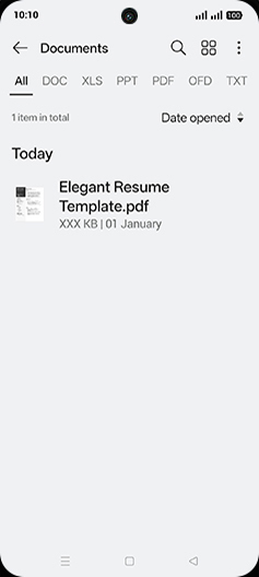 Step 4: Tap on desired Document.