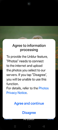 Step 9: Tap on Agree and continue.