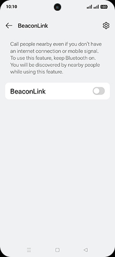 Step 5: Tap on BeaconLink to turn ON.