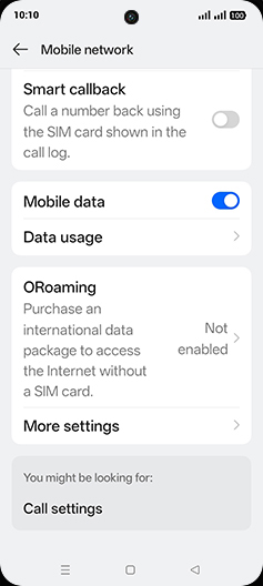 Step 4: Tap on Data usage.