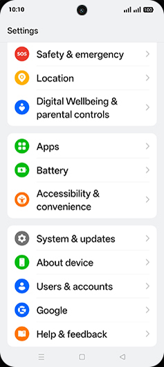 Step 3: Tap on System & updates.