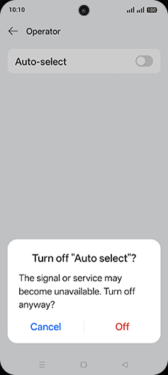 Step 8: Tap on Off.
