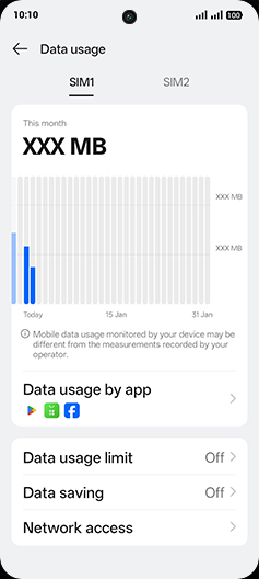 Step 7: Tap on Data usage limit.