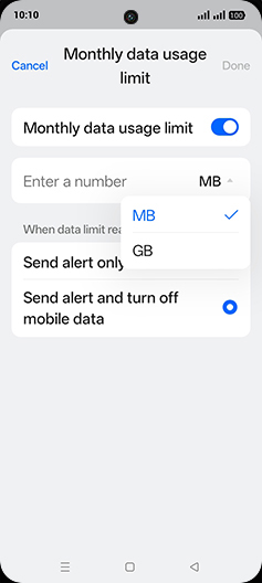 Step 17: Tap on desired Option.