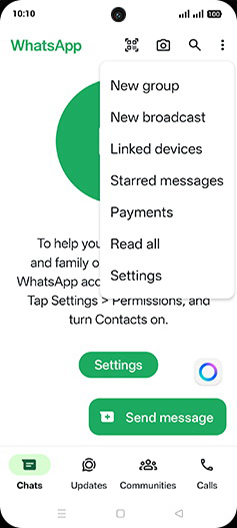 Step 4: Tap on Settings.