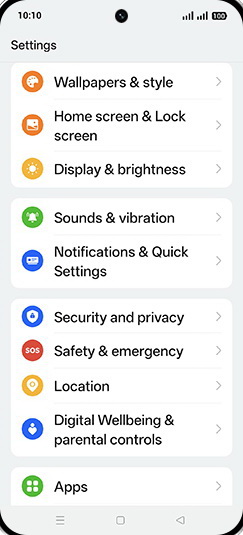 Step 3: Tap on Sound & vibration.