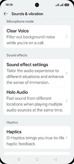 Step 4: Tap on Clear Voice.