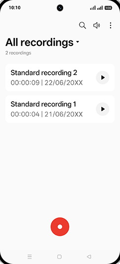 Step 3: Tap on Record icon.