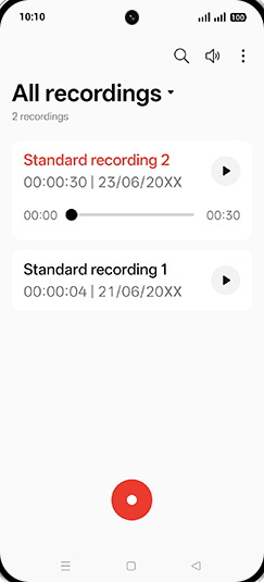 Step 6: Tap on Recording.