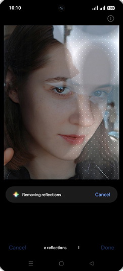 Step 11: Removing glare.
