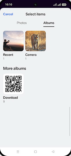 Step 8: Tap on Image folder.