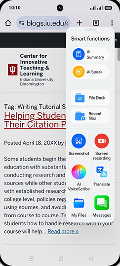 Step 5: Tap on AI Speak.