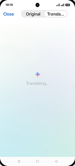 Step 8: Translating document.